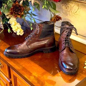 Johnston & Murphy Lined Wingtip Boot Tan